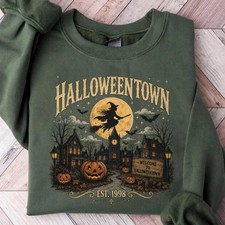 Halloween Witch Sweatshirt Vintage Spooky Autumn