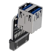 1Pc Motherboard USB3.0 19PIN / 20PIN Connector To 2 Ports USB3.0 Female Adapter