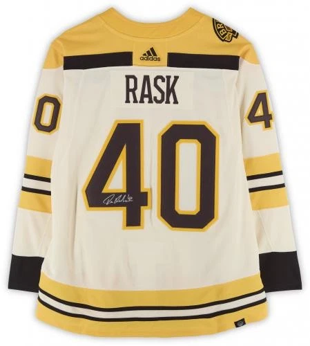 Camiseta Adidas Auténtica Firmada 100 Aniversario Tuukka Rask Bruins Alterna Foto 2 de 4