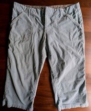 Vintage OP Ocean Pacific Corduroy Capri Pants Light Blue Size 13 Paisley Lining