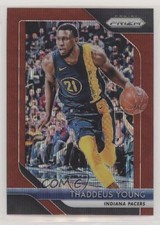 2018-19 Panini Prizm Ruby Wave Prizm Thaddeus Young #154 0cv