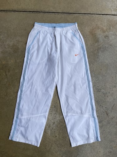 Vintage weiße Baggy Nike Air Max Nylon Hose