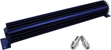 18 Blue Finned Aluminum Double Pass Transmission Trans Cooler - Dual Line... 18 Blue Finned Aluminum Double Pass Transmission Trans Cooler - Dual Line...
