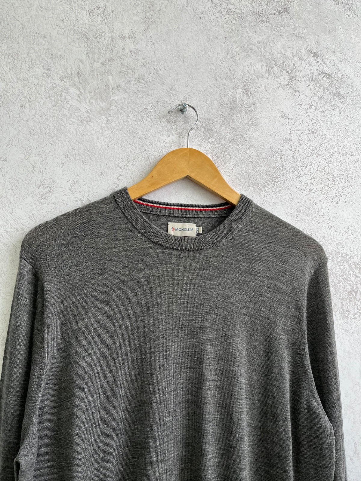 Moncler Maglione Tricot Girocollo Men Wool Sweater Jumper Pullover image 7