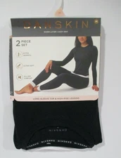 DANSKIN Womens warm layer cozy Set Long Sleeve Top High-Rise Legging size M