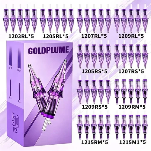 Tattoo Needle Cartridges Professional Sterile Size 50Pcs Mixed RL RS RM M1 - product listing photo