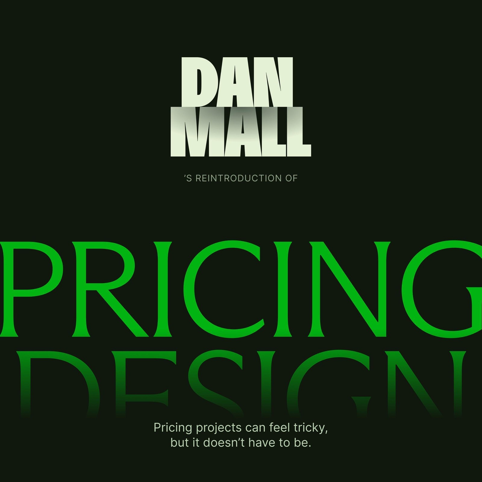 Dan Mall Pricing Design (Tascabile)