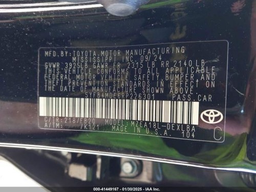 Speedometer Sedan Cluster MPH ID 83800-1EF40 Fits 23 COROLLA 808826 - Picture 9 of 12