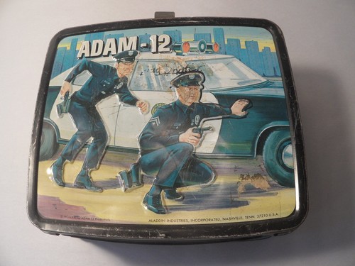 Vintage 1972 Aladdin ADAM-12 Metal Lunchbox Police TV Show Collectible