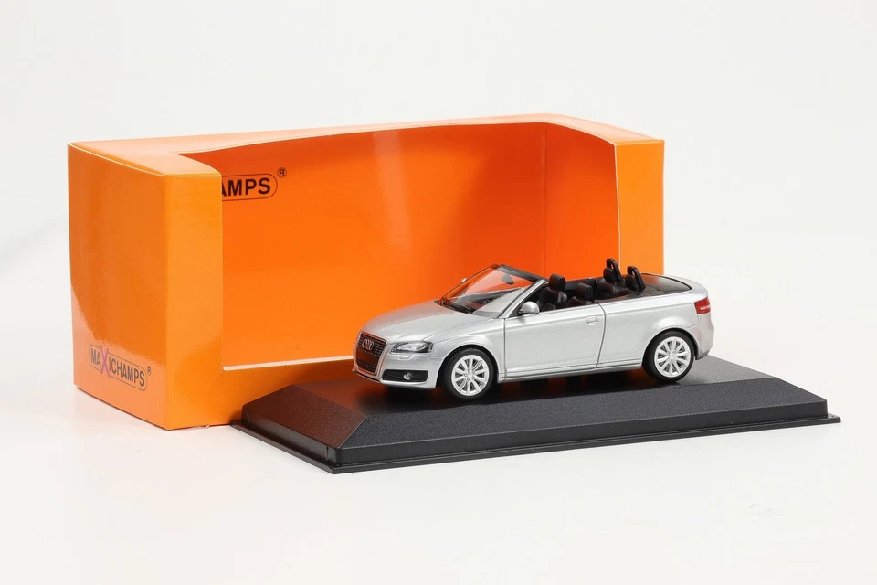 1:43 Minichamps Audi A3 Cabriolet 2007 argento metallizzato Maxichamps - Immagine 3 di 4