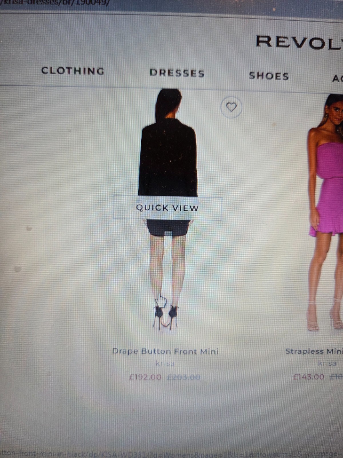 REVOLVE Krisa Drape Button front mini, Medium, ex… - image 3