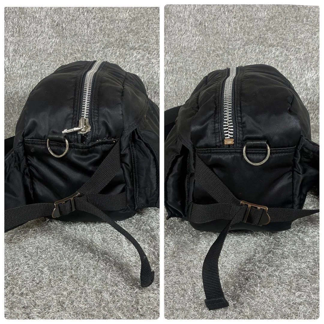 PORTER Yoshida TANKER Gürteltasche L altes Modell schwarz Nylon Body Bag Made in Japan