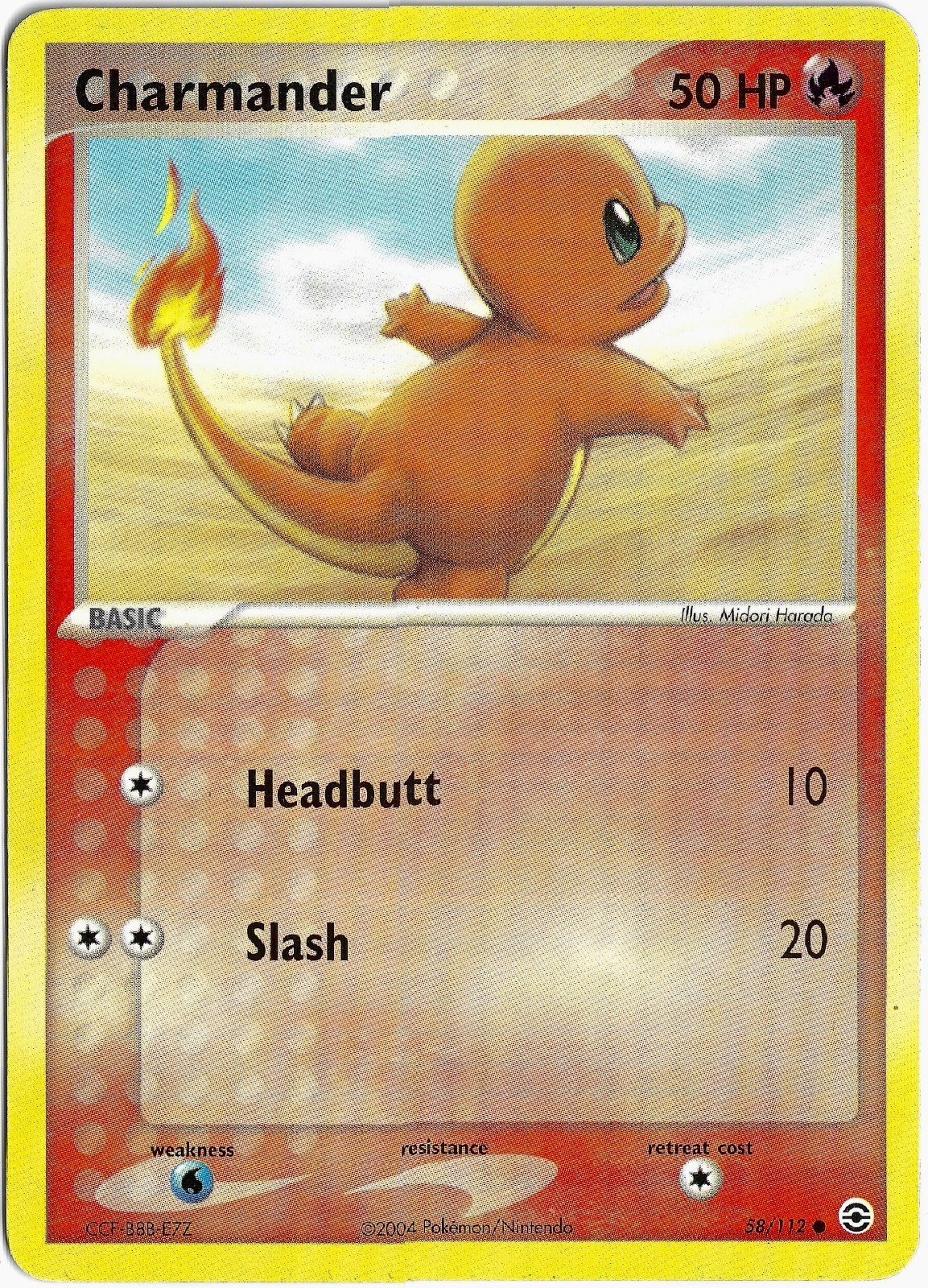 Charmander - ex FireRed & LeafGreen 58/112 2004 NM Pokemon