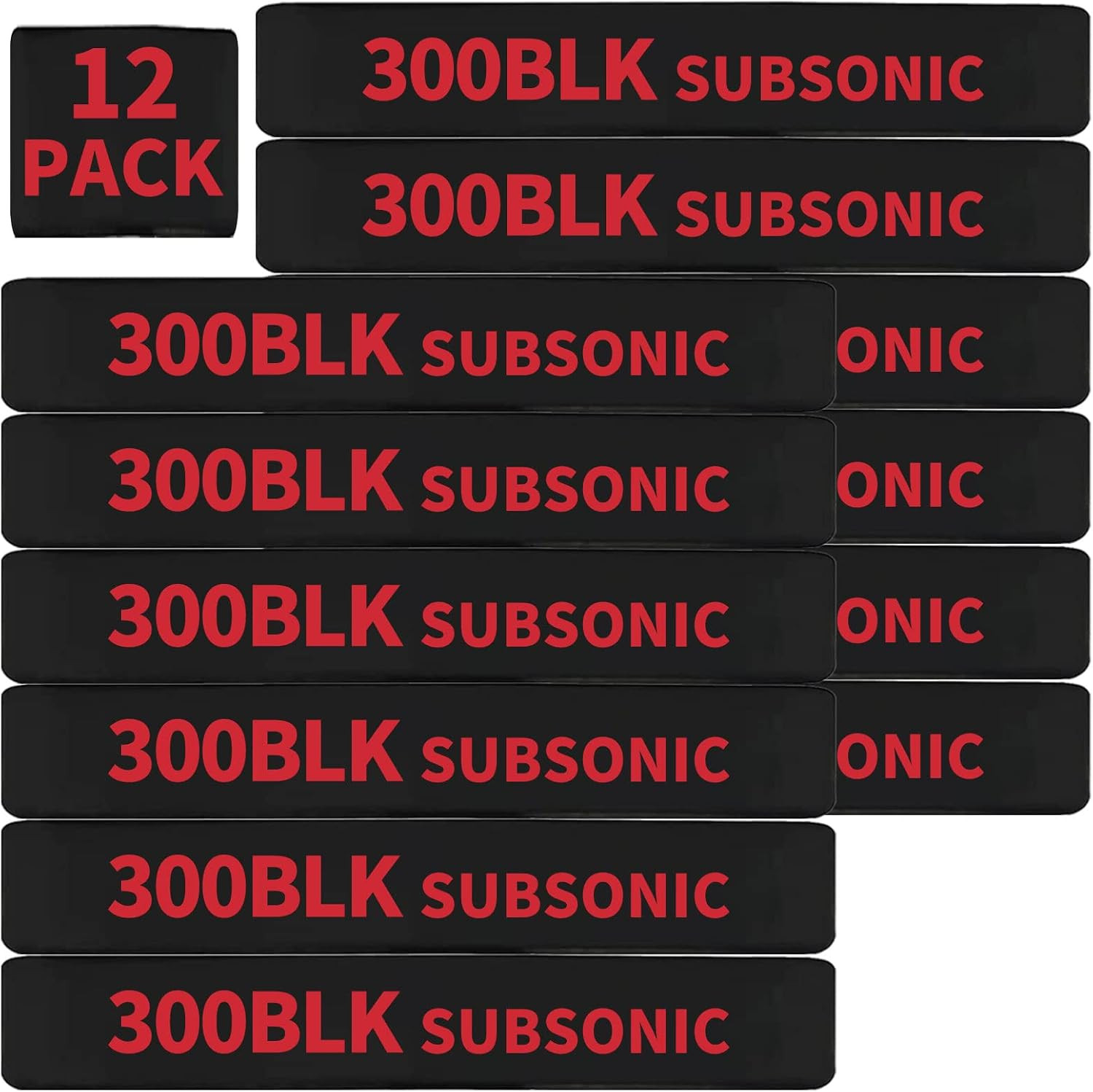 12 Pack  300 BLK Subsonic Magazine Marking Bands .300 Blackout Subsonic Magazine