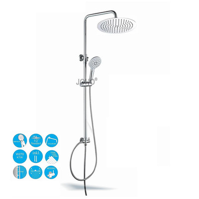 JOHO Shower System Round Rain Shower Set Verstellbarer Duschkopf 20CM