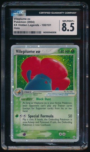 Vileplume ex graded CGC 8.5 for sale on eBay