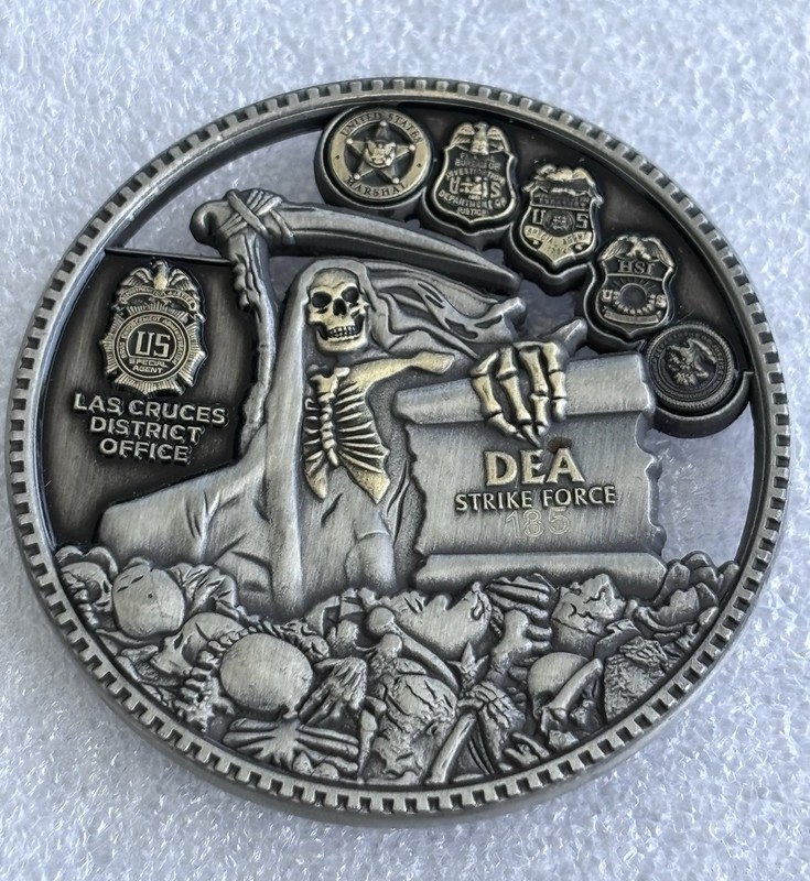 Real Drug Enforcement Las Cruces District Office Strike Force Numbered Drug Coin