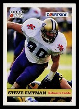 1992 Courtside Draft Pix Steve Emtman #60 (RC) Rookie Football Card Promo. rookie card picture