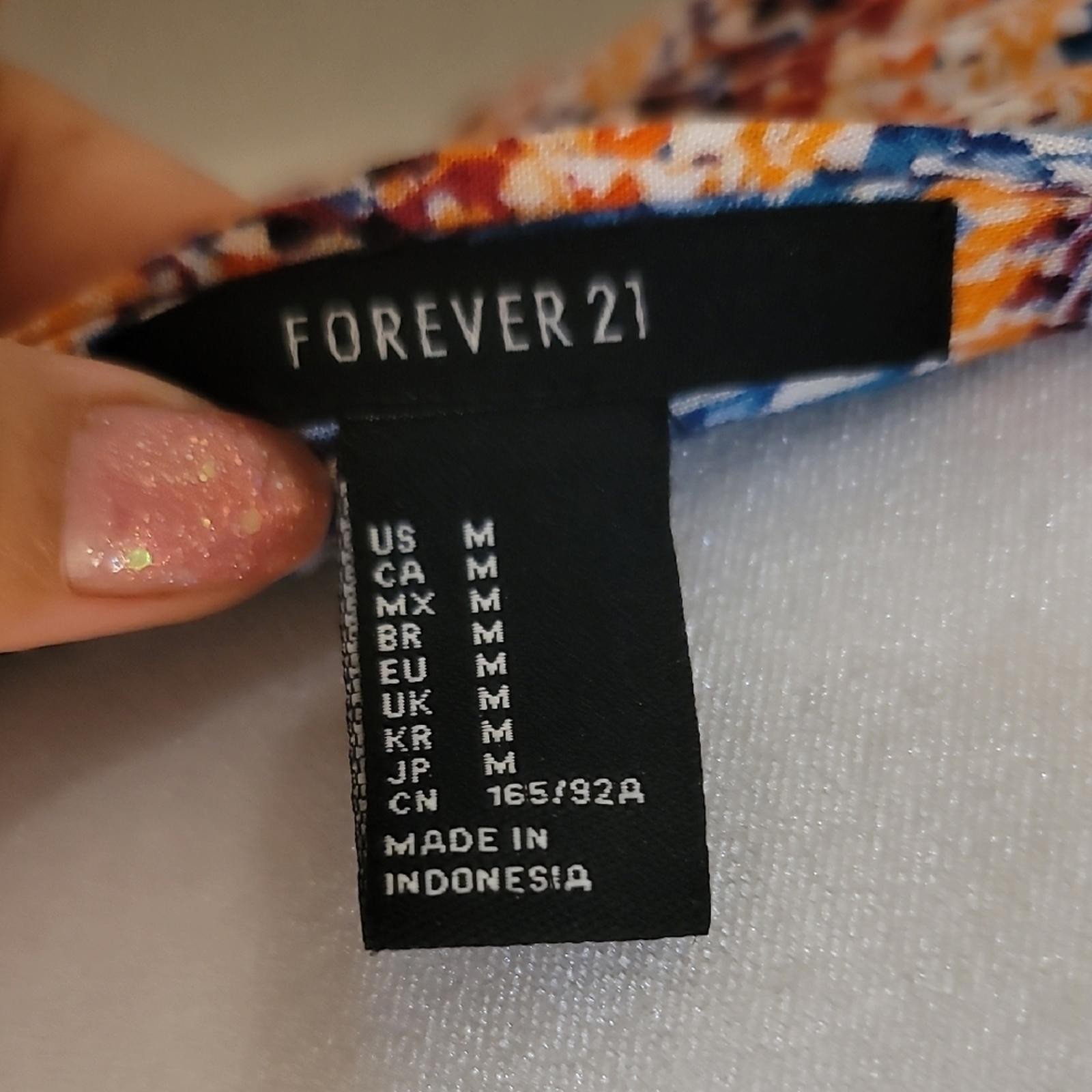 Forever 21 Multicolor Wave Pattern Maxi Dress - image 2