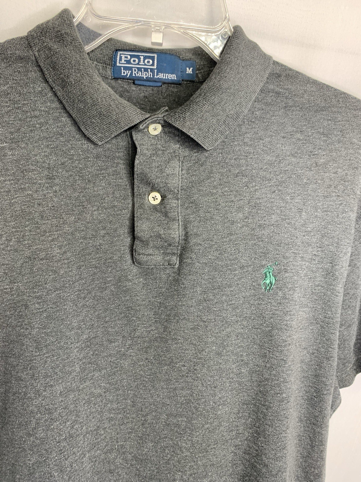 Polo uomo M by Ralph Lauren grigia camicia manica polo cotone preppy golf camicia pony