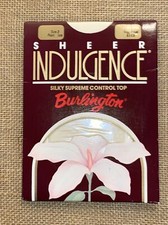 Vintage Sheer Indulgence Touch of Silk Control Top Pantyhose Size 2 Pearl