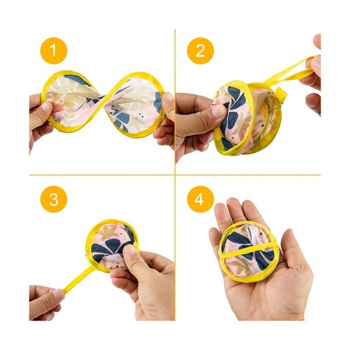 4 Pcs Foldable Hand Fan, 4 Styles Compact Cooling Fans, Handheld Colorful Flo... - Picture 3 of 7