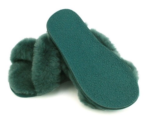 Womens Sheepskin Slider Flip Flop Slippers Warm & Cosy Ladies Loungewear - Picture 4 of 16