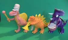 Target Ankyo Dinosaurs Marching Band Music Instruments lot Of 3 Plastic Figures