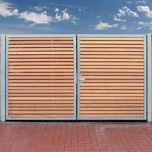 Einfahrtstor 300 X 180cm 2 Flugelig Verzinkt Holz Tor Gartentor Holztor Neu Ebay