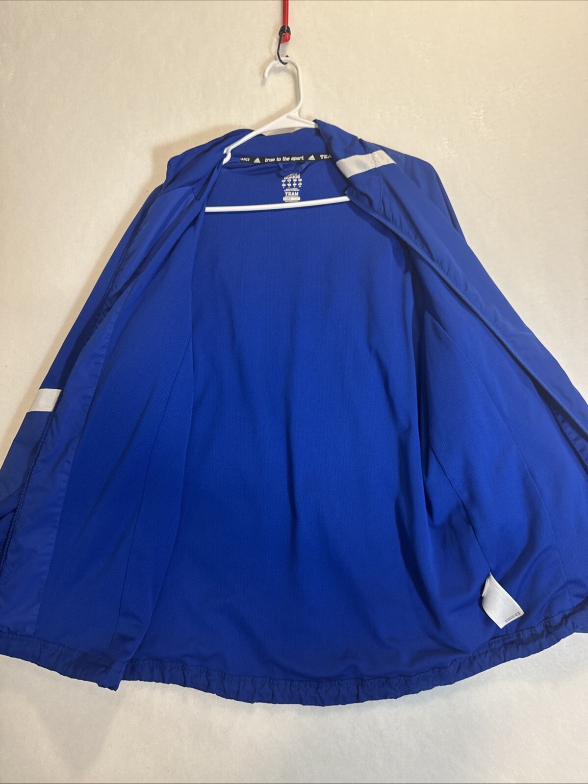 Adidas Performance Zip Up Windbreaker Jacket Blue… - image 3