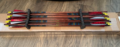 (12) Rose City Cedar 4S 28.5" HUNTER MOON 11/32" PAINTED & MATCHED 50-55# Arrows - Picture 4 of 15