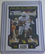 Jahleel Billingsley 2023 Panini Score Rookie RC #397 Tennessee Titans
