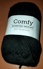 Comfy YARN by Knit Picks 1 Skein Black  Color NS Lot 7F4189 #4 Worsted