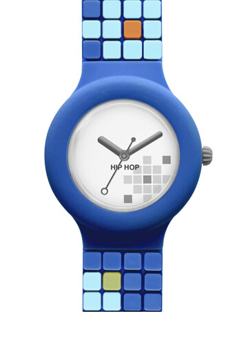 Orologio HIP HOP MOSAIC Silicone Colorato Bianco Blu Viola Rosa Sabbia Unisex - Foto 2 di 27