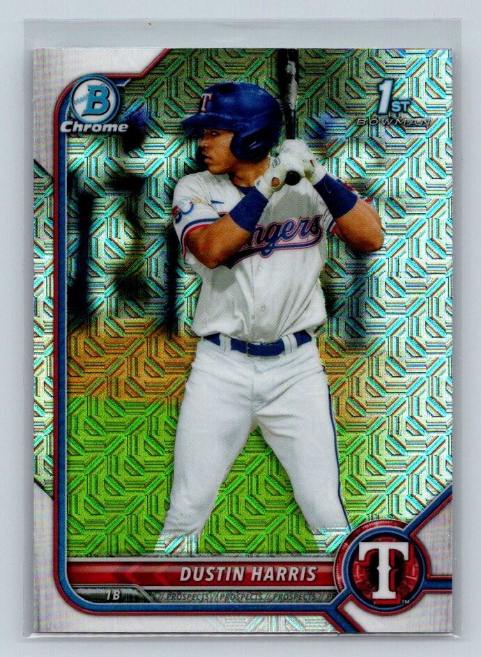 2022 Bowman Chrome 1st Bowman Mojo #BCP-119 Dustin Harris Texas Rangers