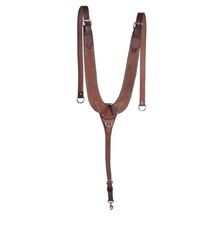 Western Saddle Breast Collar Hand Tooled Roughout Pulling Collar Free Shipping
