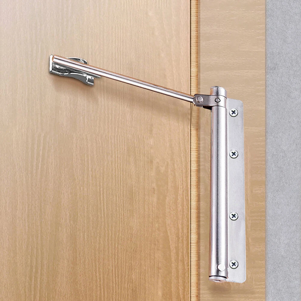 Stainless Steel Door Closer Surface Mounted Auto Self Closing Spring  Adjustable