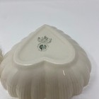 Belleek Trinket Dish Heart Shaped Yellow Iridescent 4th Mark Green Set of 4 — photo 6
