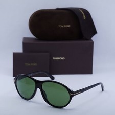 New TOM FORD FT0398 01N Black/Green 60-14-145 Sunglasses