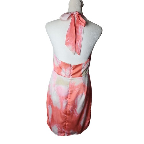 Musette Halter Watercolor Print Mini Dress - Picture 3 of 8