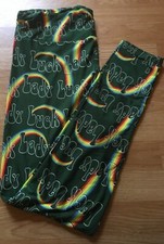 Lularoe TC LEGGINGS ST PATRICK  S DAY  LADY LUCK  RAINBOWS NEW