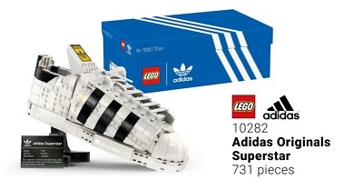 LEGO - Rare - 10282 Adidas Original Superstar - New (Open box - Sealed Contents)