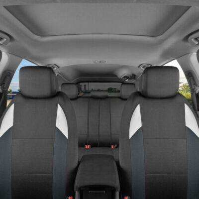 Monaco Seat Covers for Cars Full Set Front & Back Seat Auto Truck SUV Gray