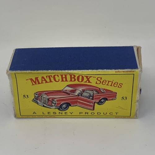 Matchbox Lesney No. 53 Maroon Dark Red Mercedes Benz Coupe 220 SE W/Original Box - Picture 8 of 11