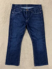 RVTS Boot Cut Jeans Mens 36x30 Cotton Denim Blue Medium Wash Made in USA