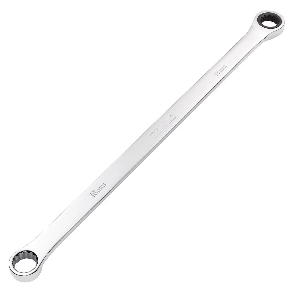 Draper Hi-Torq® Metric Extra-Long Double Ring Ratchet Spanner 18mm - 27776