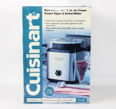 Cuisinart アイスクリームメーカー ソルベ CIM-60PCJ　外箱付 Cuisinart Ice Cream Frozen Yogurt Maker CIM-60SA - Stainless