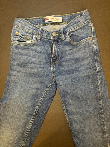 Youth Boys Levi Strauss Denim Jean Pants 8 Reg 502 Adjustable Waist Medium Wash - Picture 3 of 6
