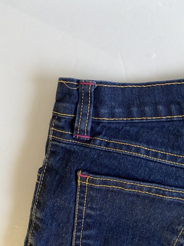 Girls U.S Polo Assn. Denim Jean Shorts Sz 10 Cuffed Leg Pink Logo Button Zipper - Picture 8 of 9