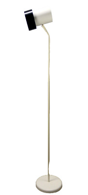 Mid Century Modern 1960s Sonneman style BLACK WHITE Atomic Space AGE floor Lamp